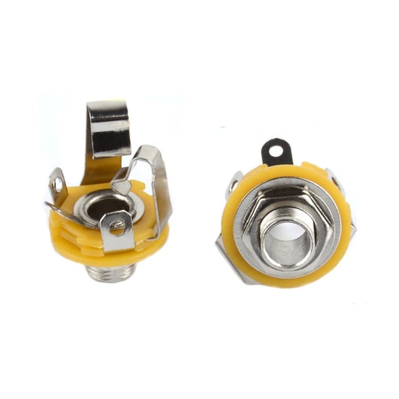 bnafes 6.35mm (1/4inch) Female Stereo Socket Panel Mount Jacks, Patch Cables, Microphone Connector Adapter 8Pcs - Image 3